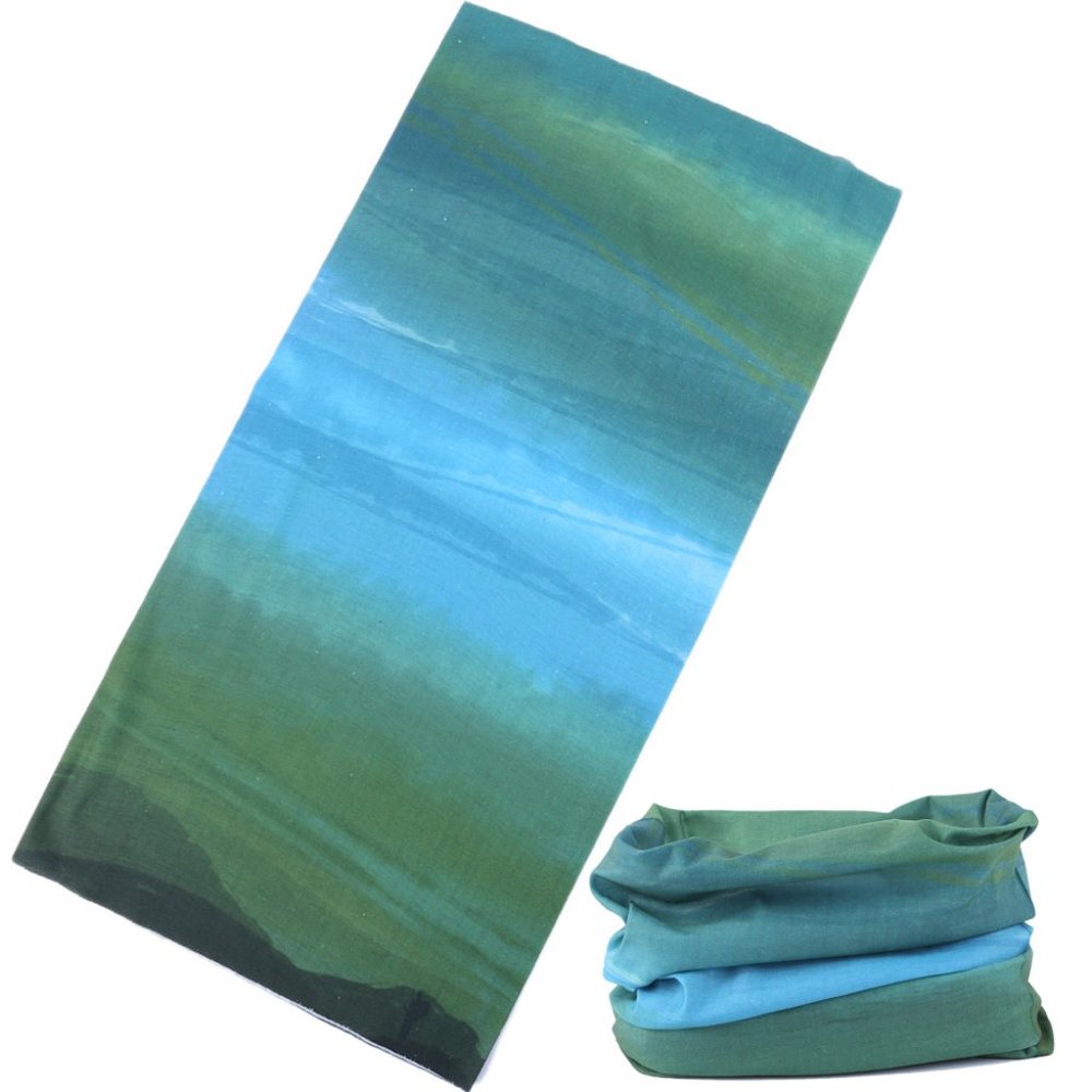 Multi-function Headwear/ Face Mask - Blue Green